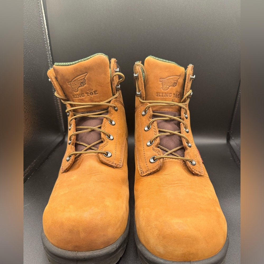 Red Wing Brown Leather Waterproof Steel Toe King Toe Boots #2235